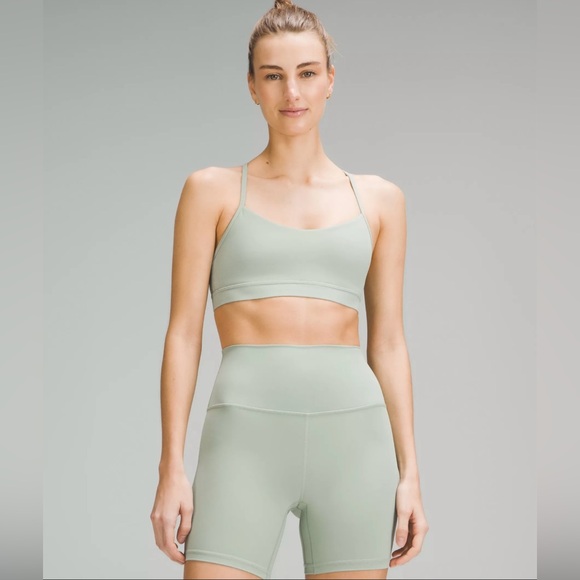 lululemon athletica Other - Lululemon Flow Y Nulu Light Support Bra Size 8 Pale Geen Cup Size A B C Yoga